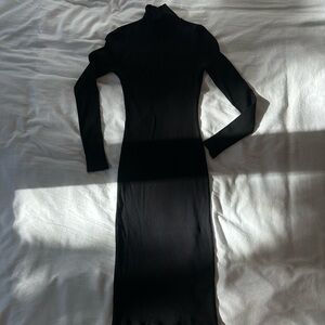 Reformation Ribbed Midi Turtleneck Dress